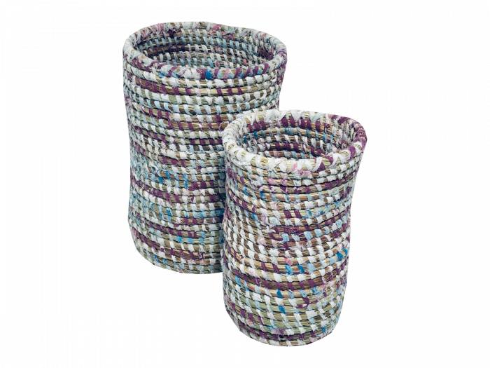 Pooté Afripe – 2 vases à fleur multicolore