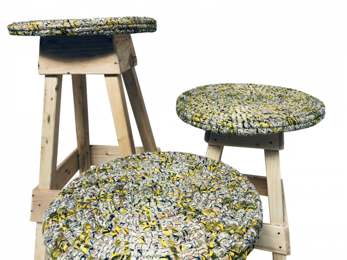 Tooguou Wax – Tabouret petit modèle jaune