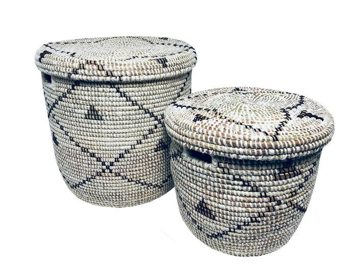 Salandère Edouard Malikane – Set de 2 panières blanc 2