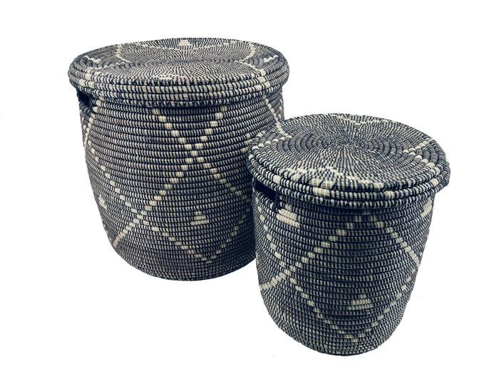 Salandère Edouard – Set de 2 panières noir 2