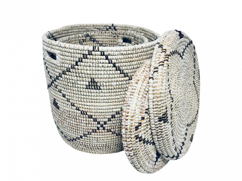 Salandère Edouard Malikane – Set de 2 panières blanc