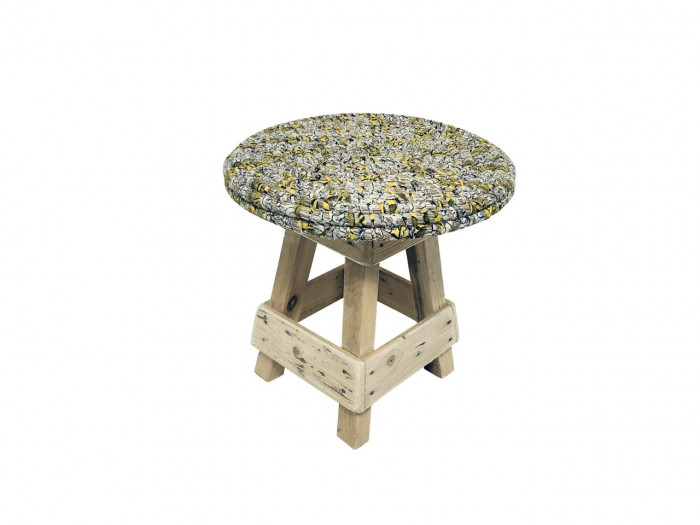 Tooguou Wax – Tabouret petit modèle jaune 2