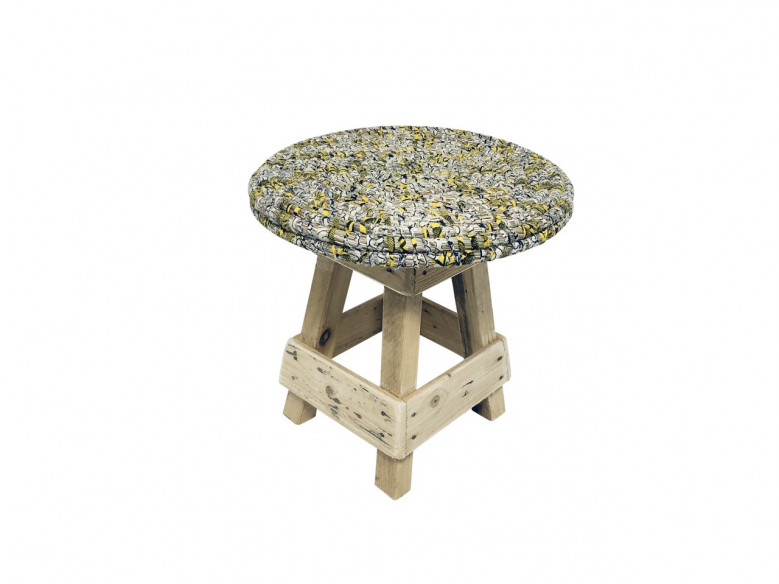 Tooguou Wax – Tabouret petit modèle jaune