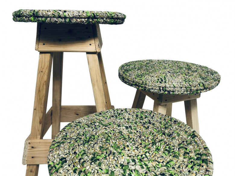 Tooguou Wax – Tabouret petit modèle vert