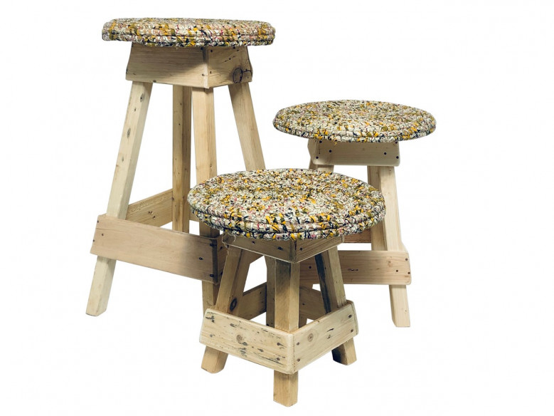 Tooguou Wax – Tabouret petit modèle orange