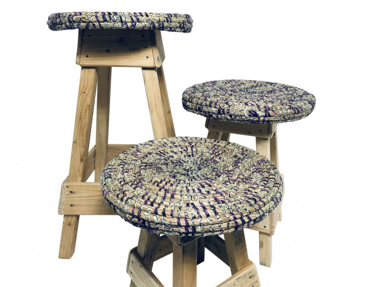 Tooguou Wax – Tabouret moyen modèle violet