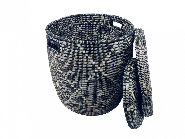 Salandère Edouard – Set de 2 panières noir