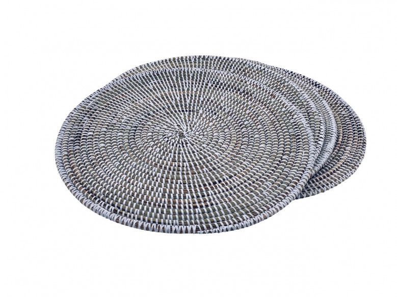 Pindé – 4 sets de table blanc