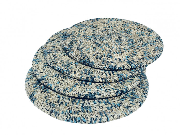 Pindé Wax – 4 sets de table bleu