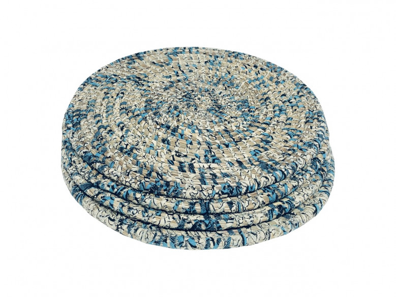 Pindé Wax – 4 sets de table bleu