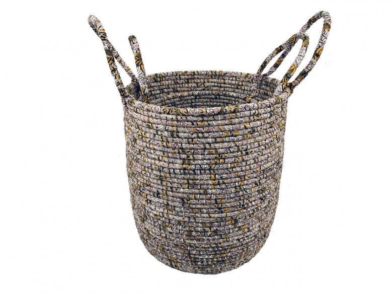 Djibi Wax – Set de 2 panières orange