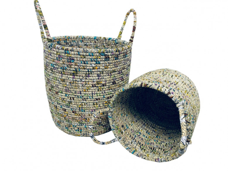 Djibi Wax – Set de 2 panières Baye fall