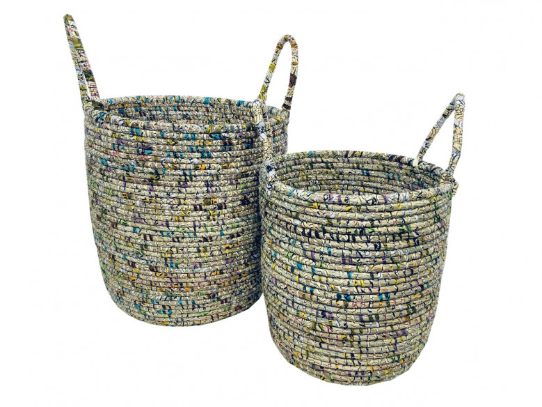 Djibi Wax – Set de 2 panières baye fall