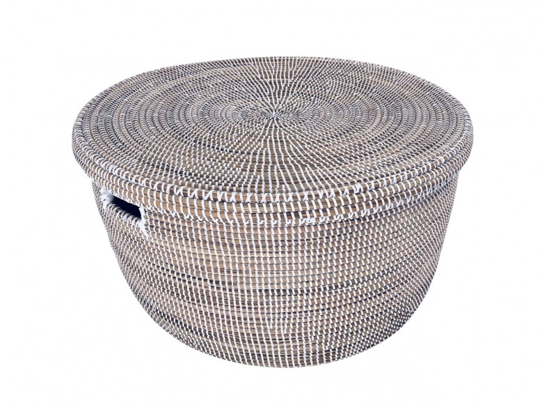 Ndeute – Set de 3 paniers blanc