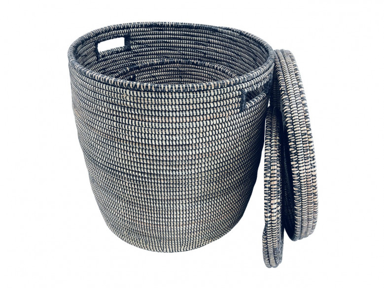 Salandère – Set de 2 panières noir