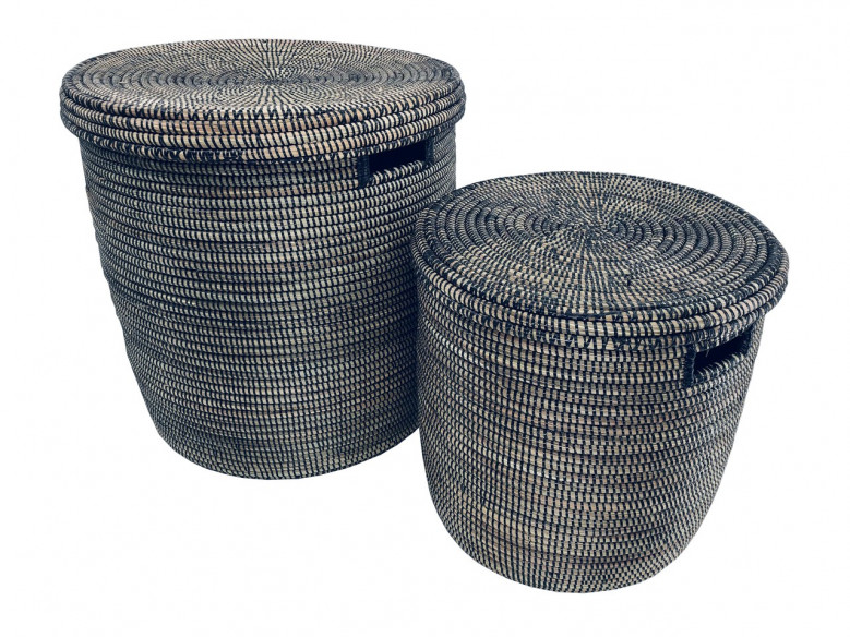 Salandère – Set de 2 panières noir