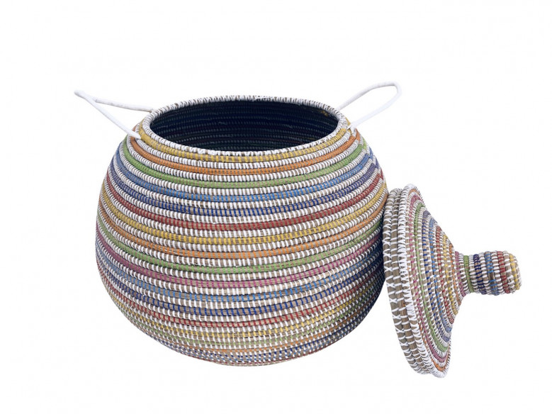 Doum – Corbeille grand modèle multicolore