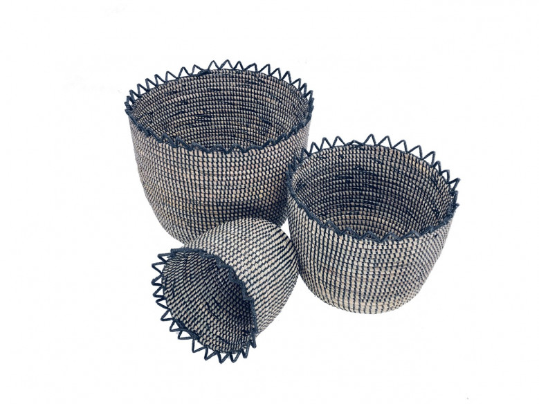 Coopé – Set de 3 cache-pots noir