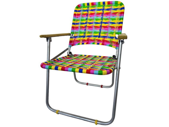 Chaise Picot Bismak - Corde de pêche recyclé Multicolore