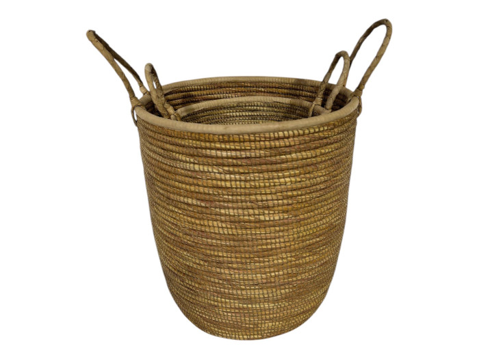 Djibi Cuir – Set de 2 panières