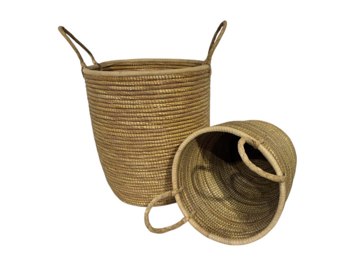 Djibi Cuir – Set de 2 panières 2