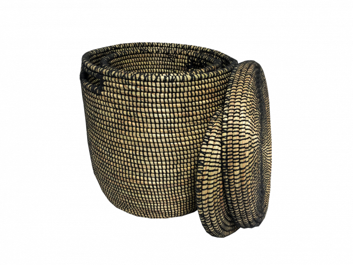 Salandère Malikane – Set de 2 panières noir