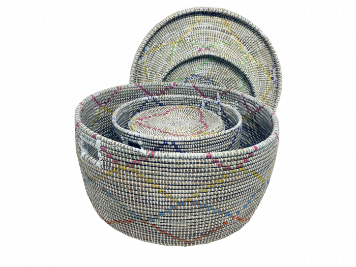 Ndeute Edouard – Set de 3 paniers multicolore